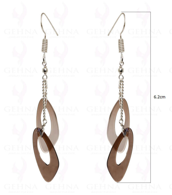 Smoky Quartz Natural Gemstone Earrings In .925 Sterling Silver ES-1533