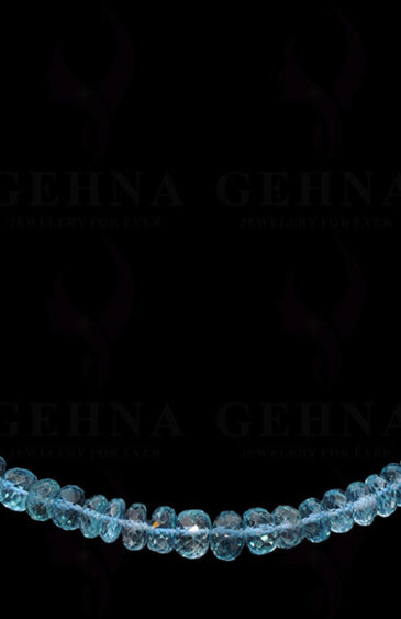 Blue Topaz Gemstone Faceted Bead Necklace NS-1535