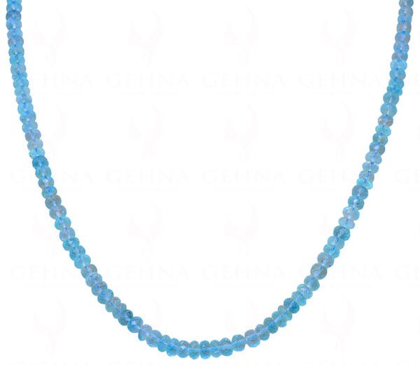 Blue Topaz Gemstone Faceted Bead Necklace NS-1537