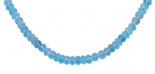 Blue Topaz Gemstone Faceted Bead Necklace NS-1537