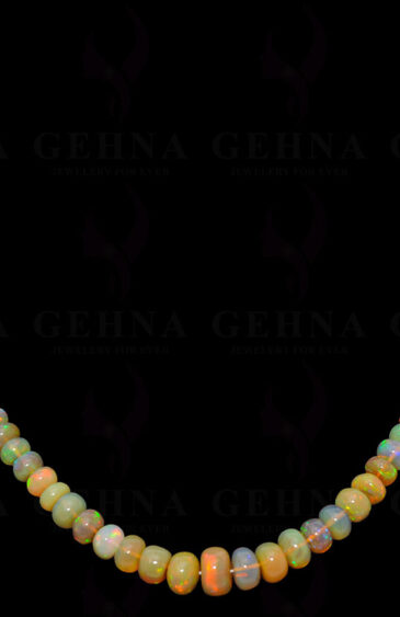 19″ Inches Fire Opal Gemstone Bead Necklace NS-1538