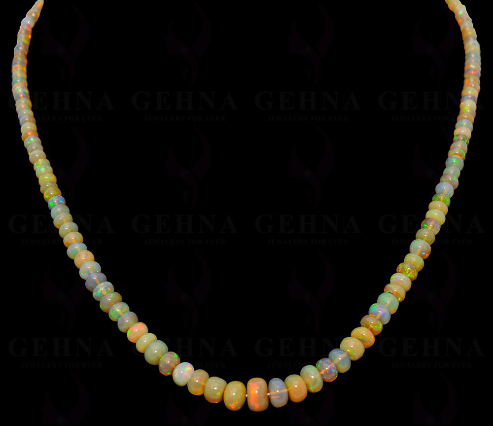 19" Inches Fire Opal Gemstone Bead Necklace NS-1538
