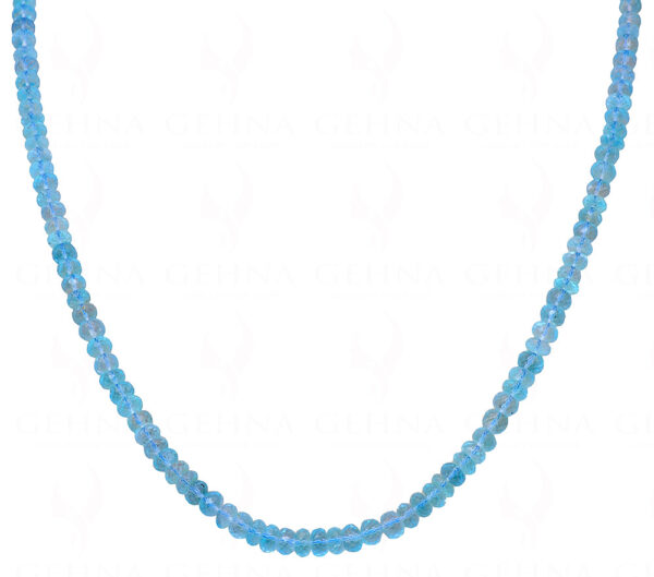 Blue Topaz Gemstone Faceted Bead Necklace NS-1539