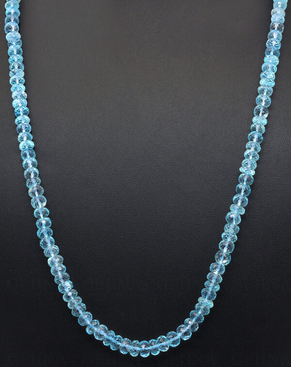 Blue Topaz Gemstone Faceted Bead Necklace NS-1539