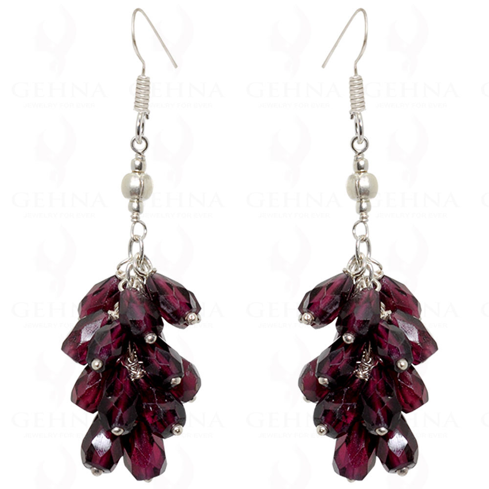 Unique & Elegant Natural Red Garnet Earrings Made In .925 Silver ES-1540