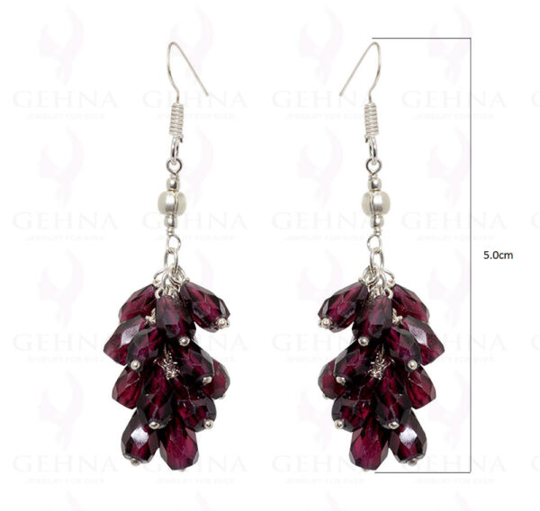 Unique & Elegant Natural Red Garnet Earrings Made In .925 Silver ES-1540