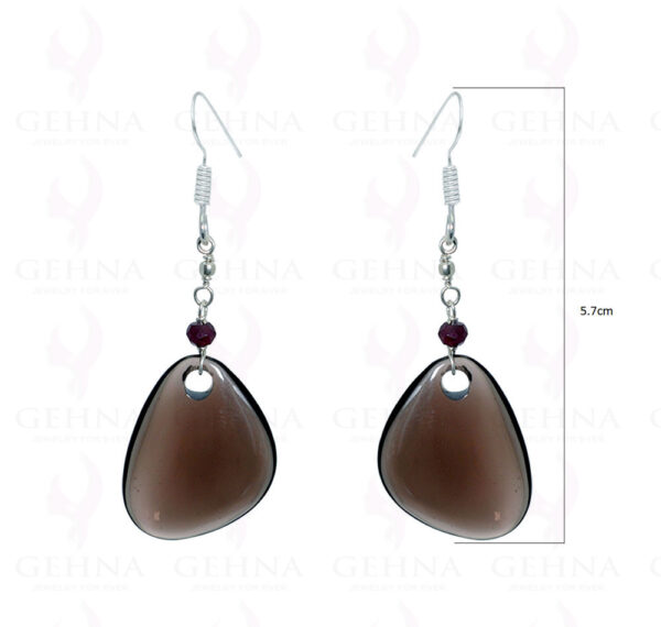 Natural Smoky Quartz Gemstone Earrings In .925 Sterling Silver ES-1542