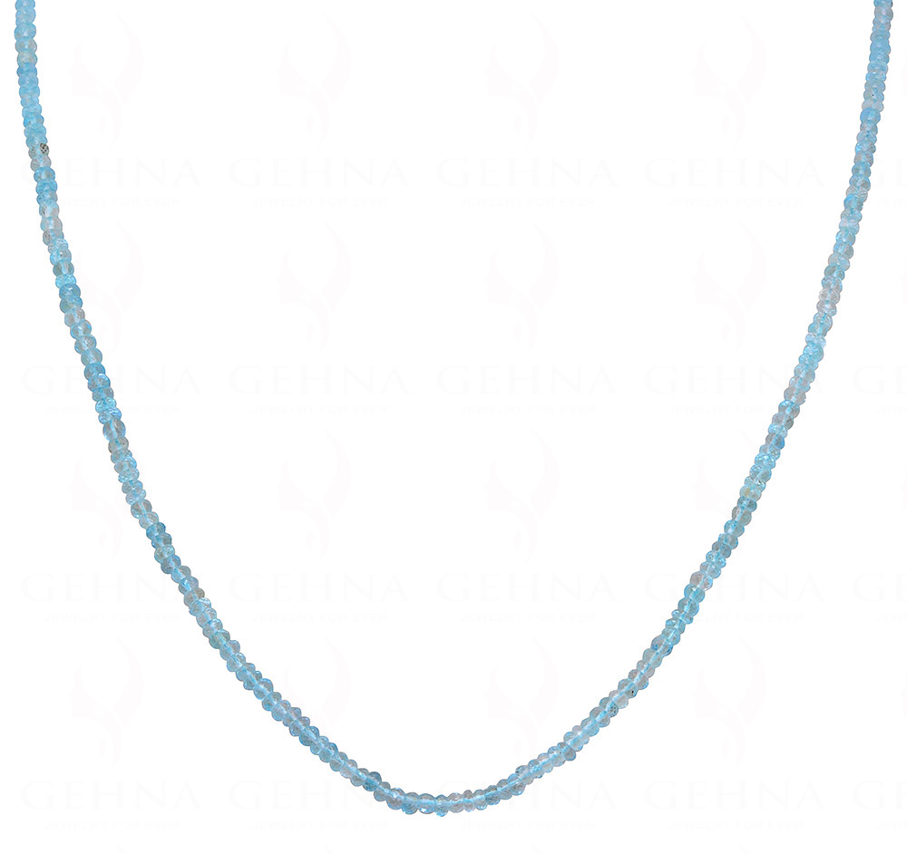 Blue Topaz Gemstone Faceted Bead Necklace NS-1544