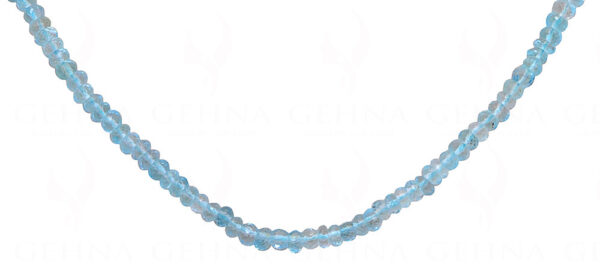 Blue Topaz Gemstone Faceted Bead Necklace NS-1544