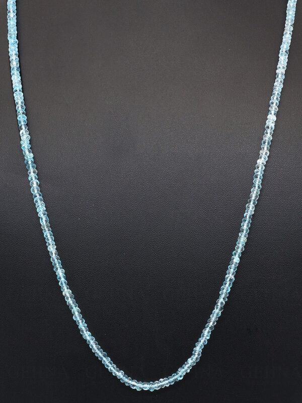 Blue Topaz Gemstone Faceted Bead Necklace NS-1544