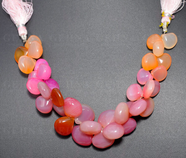 Pink Chalcedony Gemstone Almond Shaped String NS-1550