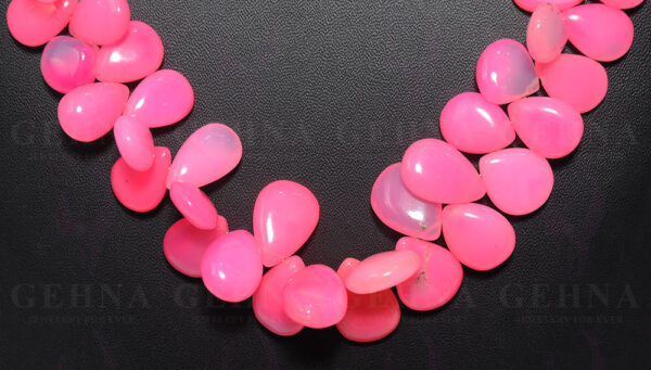 Pink Chalcedony Gemstone Almond Shaped String NS-1556
