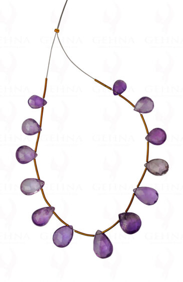 Amethyst Gemstone Faceted Almond loose Pieces NS-1581