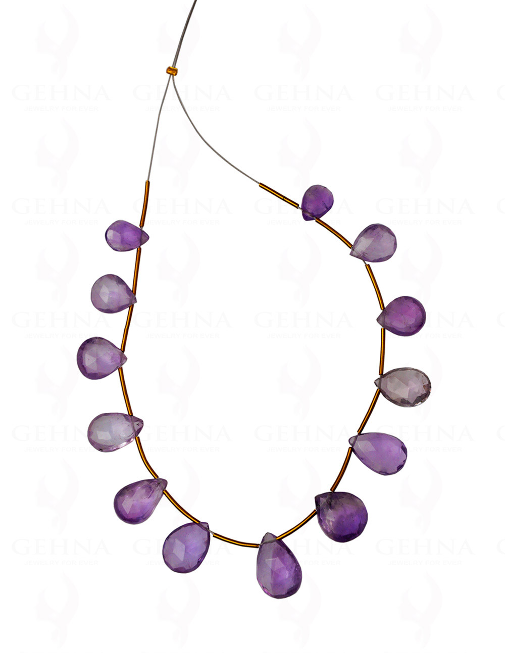 Amethyst Gemstone Faceted Almond loose Pieces NS-1581