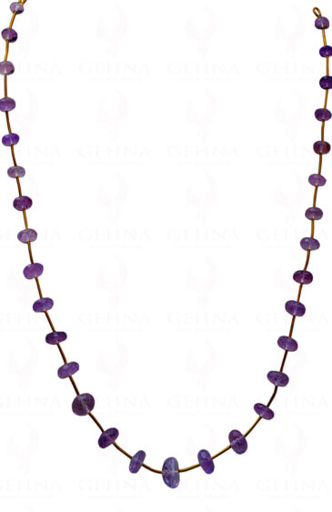 Amethyst Gemstone Faceted Bead Necklace NS-1596