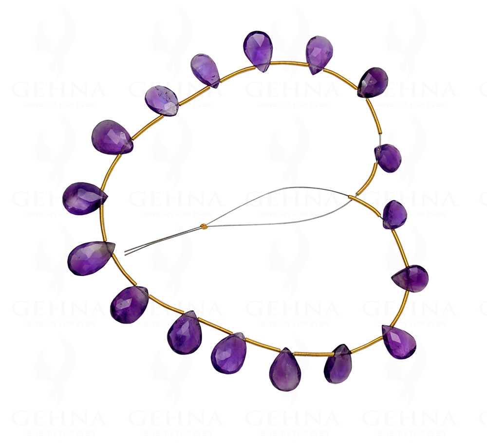 Amethyst Gemstone Faceted Almond loose Pieces NS-1600