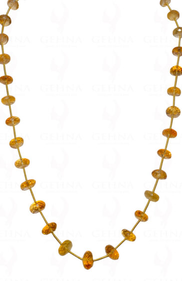 Citrine Gemstone Faceted Bead Necklace NS-1602