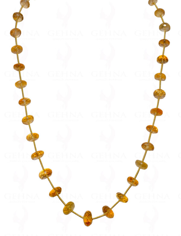 Citrine Gemstone Faceted Bead Necklace NS-1602