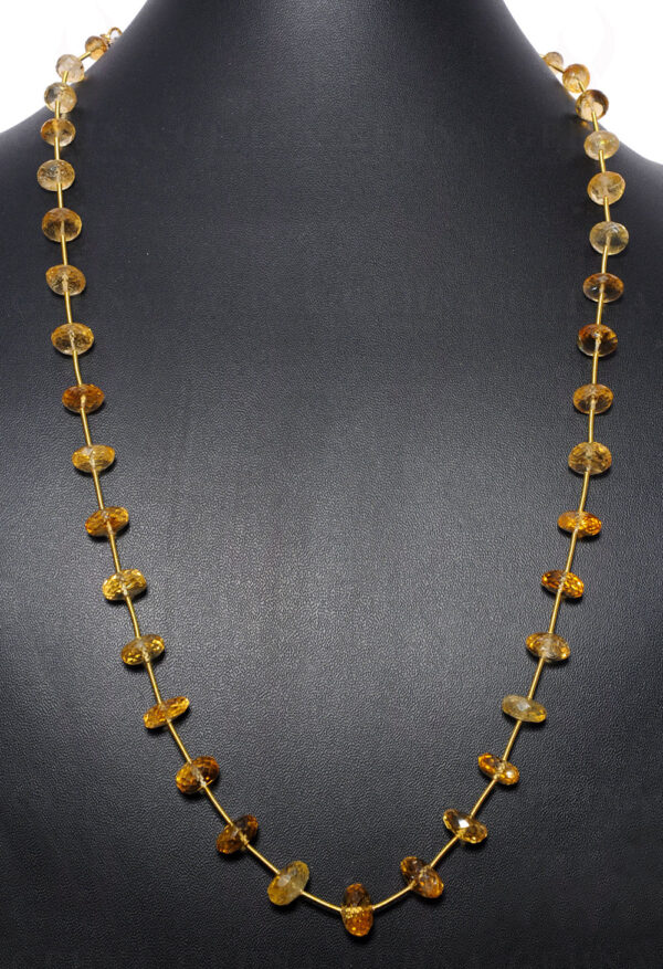 Citrine Gemstone Faceted Bead Necklace NS-1602