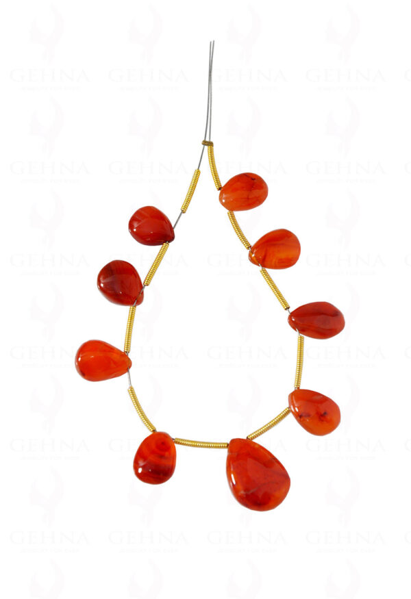 9 Loose Pieces of Carnelian Gemstone loose Almond NS-1604