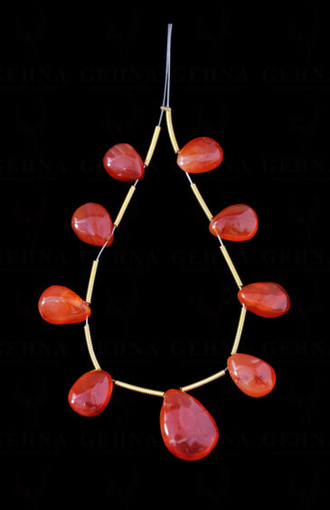 9 Loose Pieces of Carnelian Gemstone loose Almond NS-1604