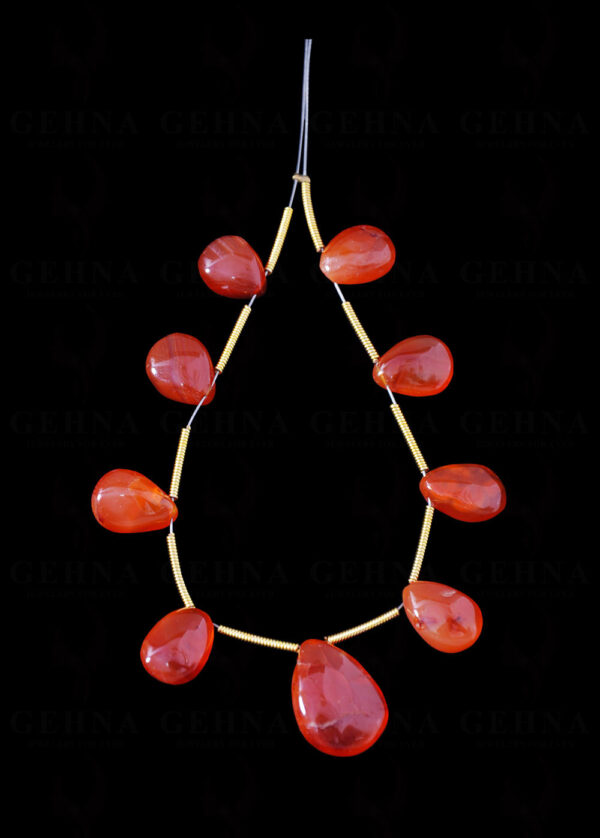 9 Loose Pieces of Carnelian Gemstone loose Almond NS-1604