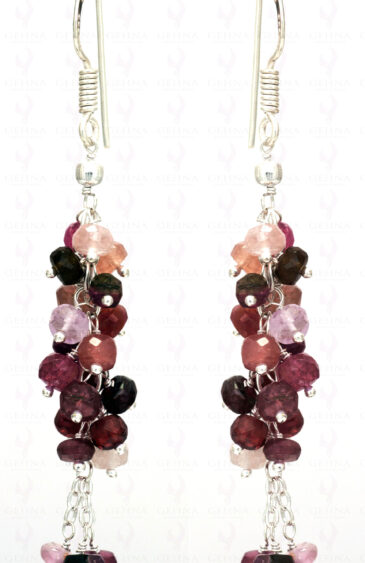 Multi Tourmaline Gemstone Earring In.925 Sterling Silver ES-1605