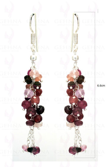 Multi Tourmaline Gemstone Earring In.925 Sterling Silver ES-1605