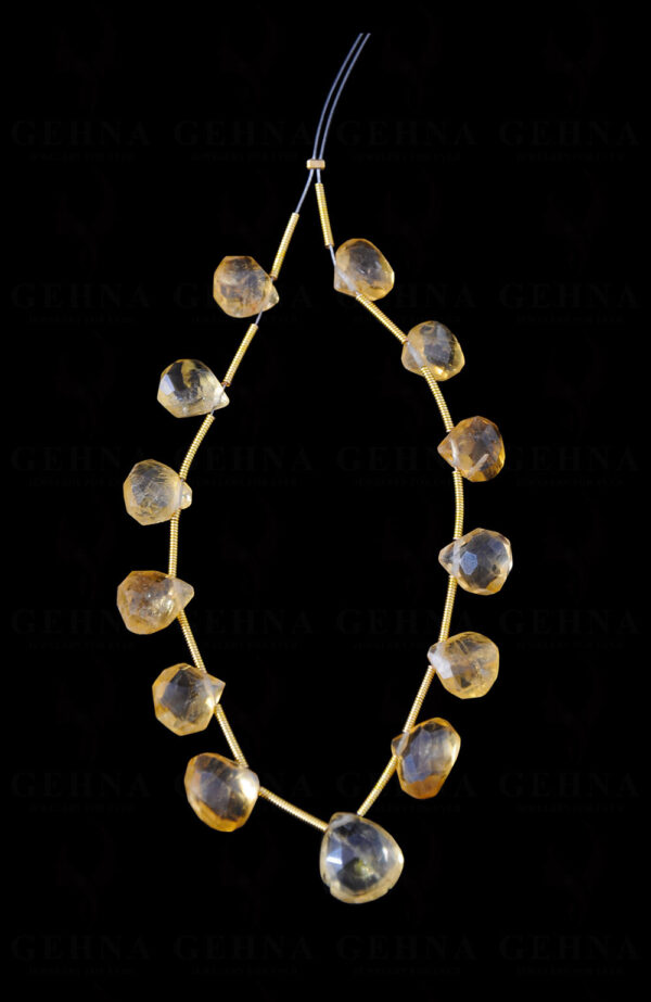 Citrine Gemstone Faceted Tabeez Shaped Loose Pieces NS-1605