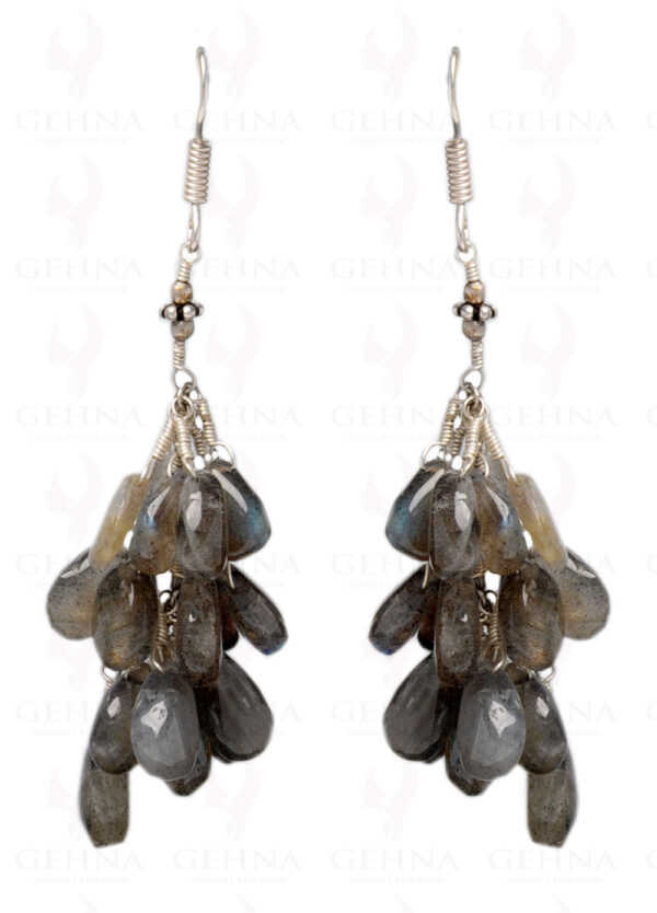 Labradorite Gemstone Almond Shape Earrings Made In.925 Sterling Silver ES-1616