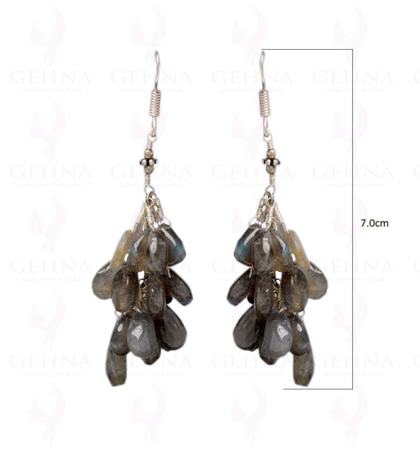 Labradorite Gemstone Almond Shape Earrings Made In.925 Sterling Silver ES-1616