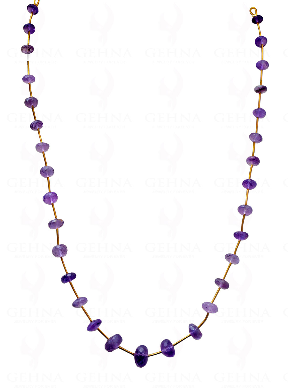 Amethyst Gemstone Faceted Bead Necklace NS-1618