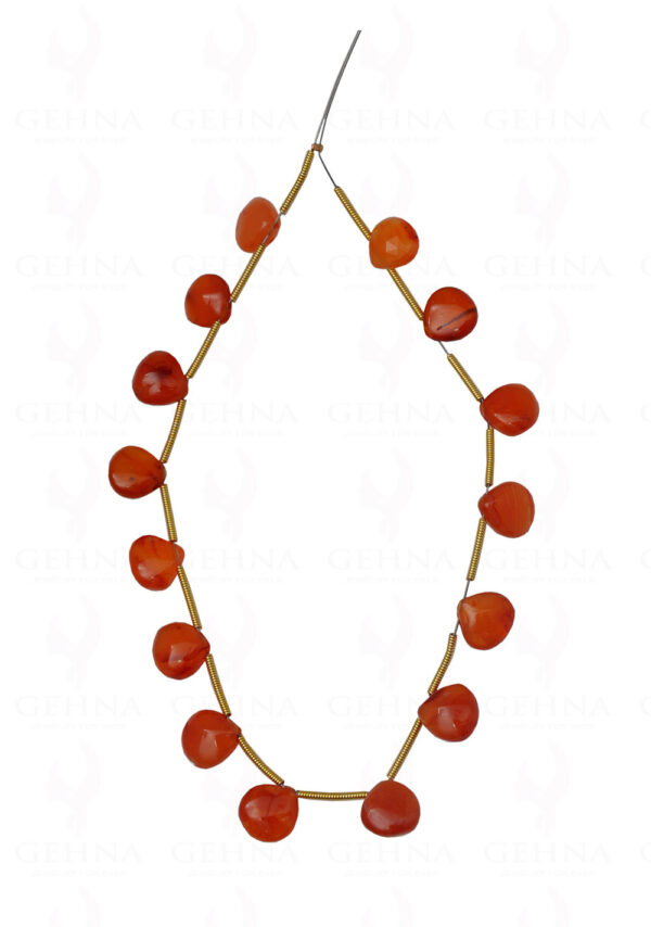 15 Loose Pieces of Carnelian Gemstone Almond Shaped NS-1619