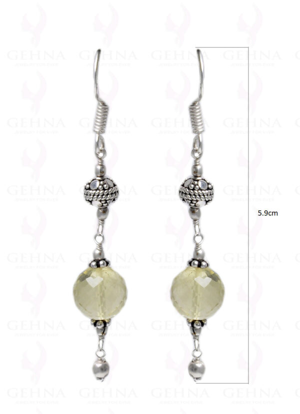 Lemon Topaz Gemstone Studded Earring Made In.925 Sterling Silver ES-1619