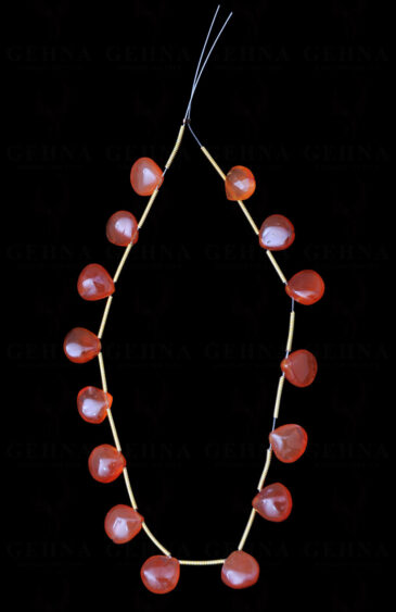 15 Loose Pieces of Carnelian Gemstone Almond Shaped NS-1619