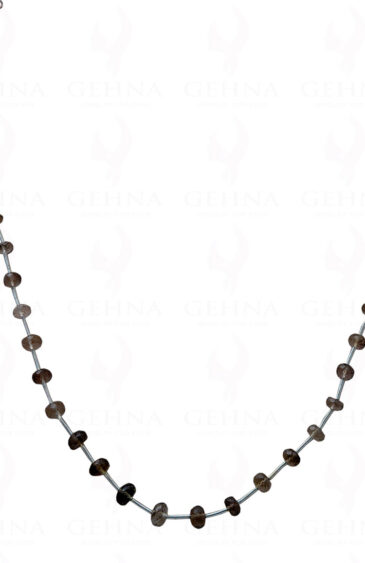 Smoky Quartz Gemstone Faceted Bead Necklace NS-1620