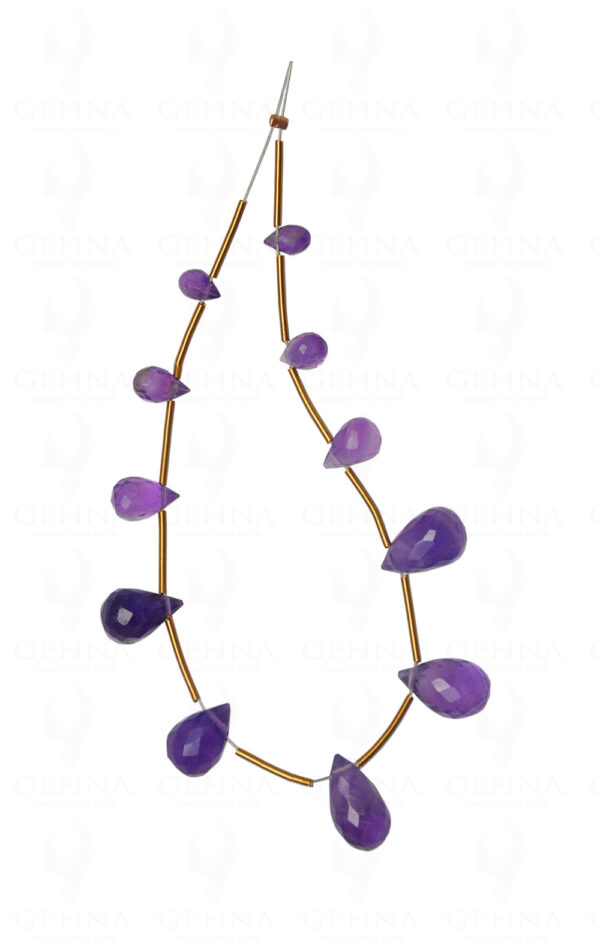 Amethyst Gemstone Faceted drop Loose Pieces NS-1624