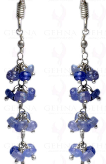 Tanzanite Gemstone Bead Earring Made In.925 Sterling Silver ES-1625