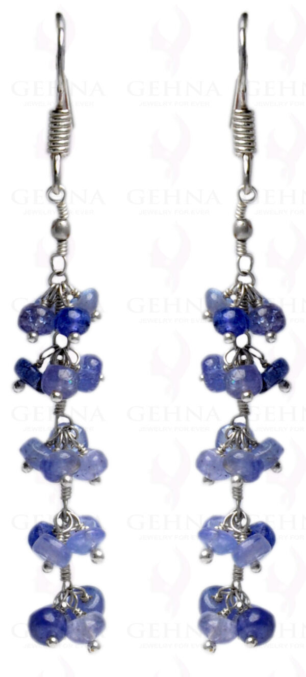 Tanzanite Gemstone Bead Earring Made In.925 Sterling Silver ES-1625