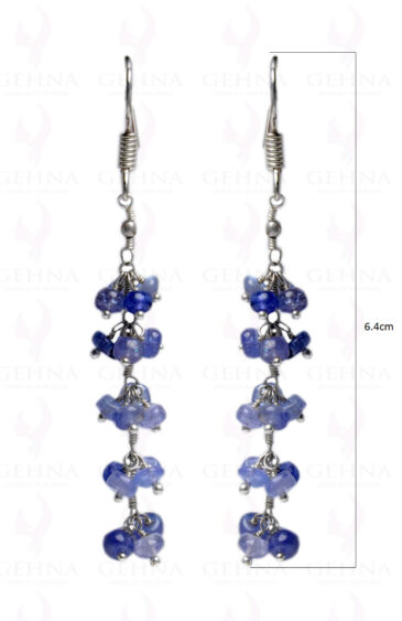 Tanzanite Gemstone Bead Earring Made In.925 Sterling Silver ES-1625