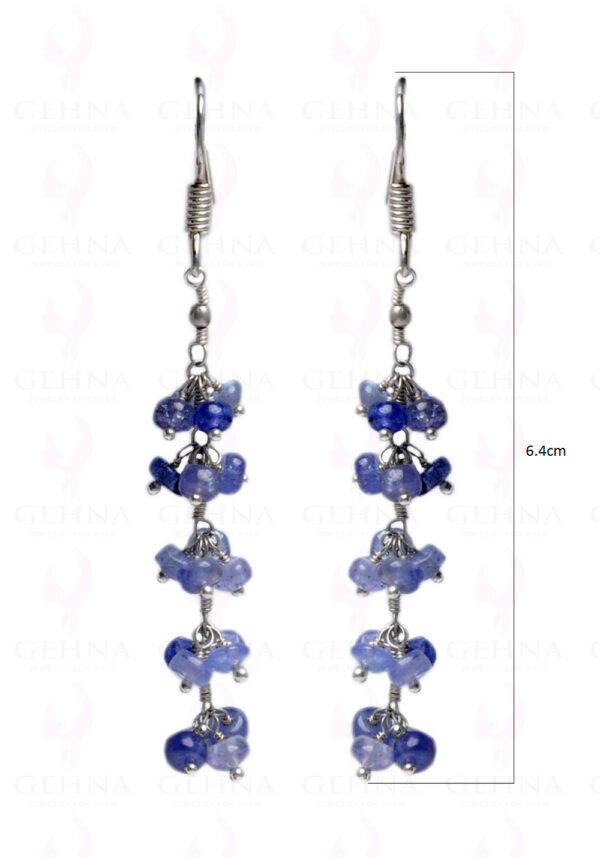 Tanzanite Gemstone Bead Earring Made In.925 Sterling Silver ES-1625