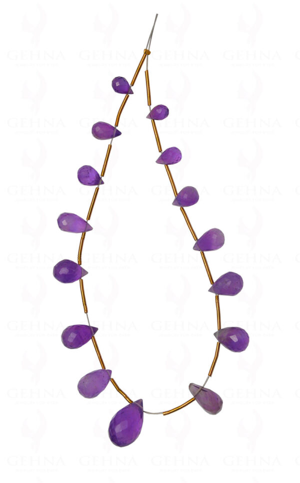 Amethyst Gemstone Faceted Drop Shaped Loose Pieces NS-1628