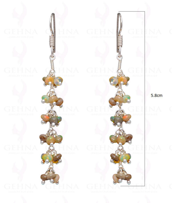 Opal Gemstone Bead Earring In .925 Sterling Silver ES-1672