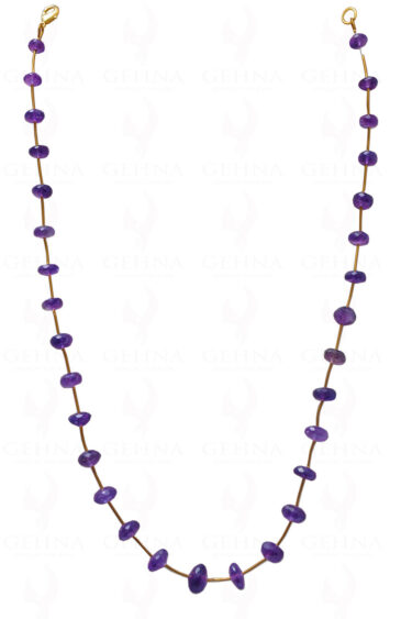 Amethyst Gemstone Faceted Bead Necklace NS-1673