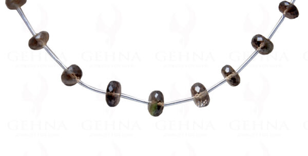Smoky Quartz Gemstone faceted Bead Necklace NS-1681