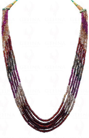 6 Rows Of Multicolor Spinel Gemstone Bead Necklace NS-1686