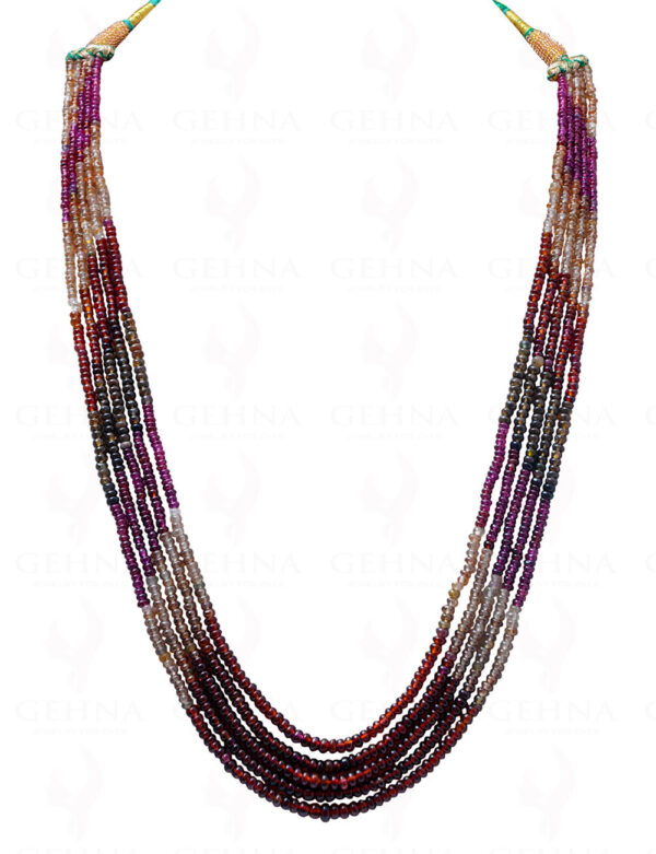 6 Rows Of Multicolor Spinel Gemstone Bead Necklace NS-1686