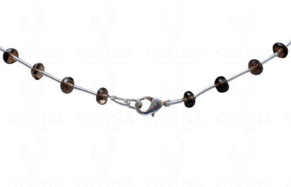 Smoky Quartz Gemstone Faceted Bead Necklace NS-1687