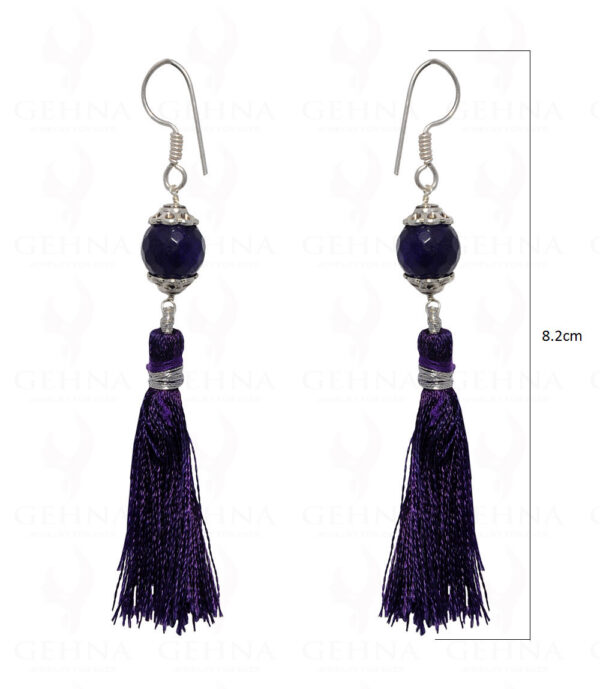 Amethyst Gemstone Faceted Bead Earring With Tassel ES-1688