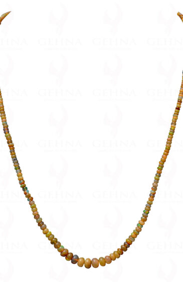 Opal gemstone Round Shaped Beads String Necklace NS-1692